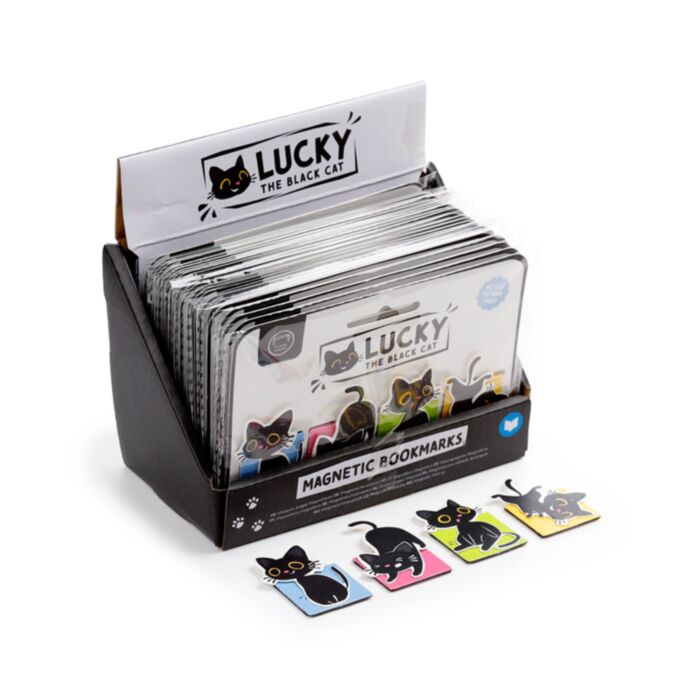 Lucky de Zwarte Kat Magnetische Boekenlegger Set