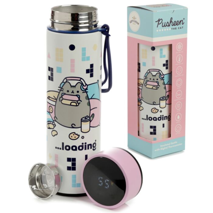 Pusheen Kat Gaming Thermosfles 450ml Thermometer