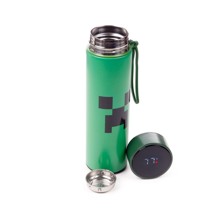 Minecraft Creeper Thermosfles 450ml Thermometer