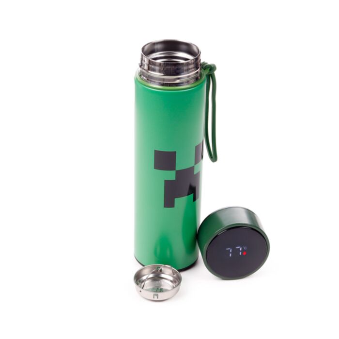 Minecraft Creeper Thermosfles 450ml Thermometer
