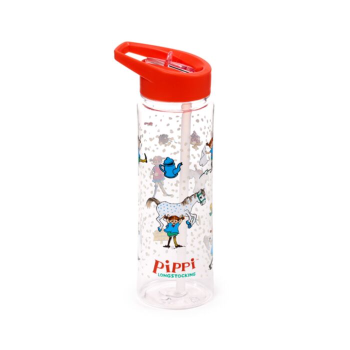 Pippi Langkous Ecozen Waterfles 550ml Flip Straw