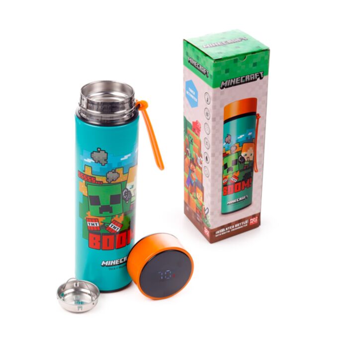 Minecraft BOOM Thermosfles 450ml Thermometer
