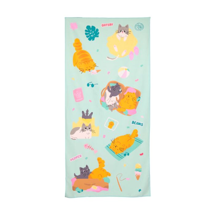 Beans & Co Katten Microvezel Strandhanddoek