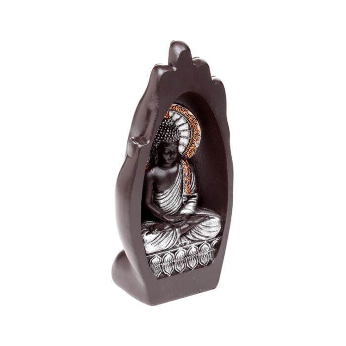 Zilverkleurige & Zwart Hand-vormige Boeddha