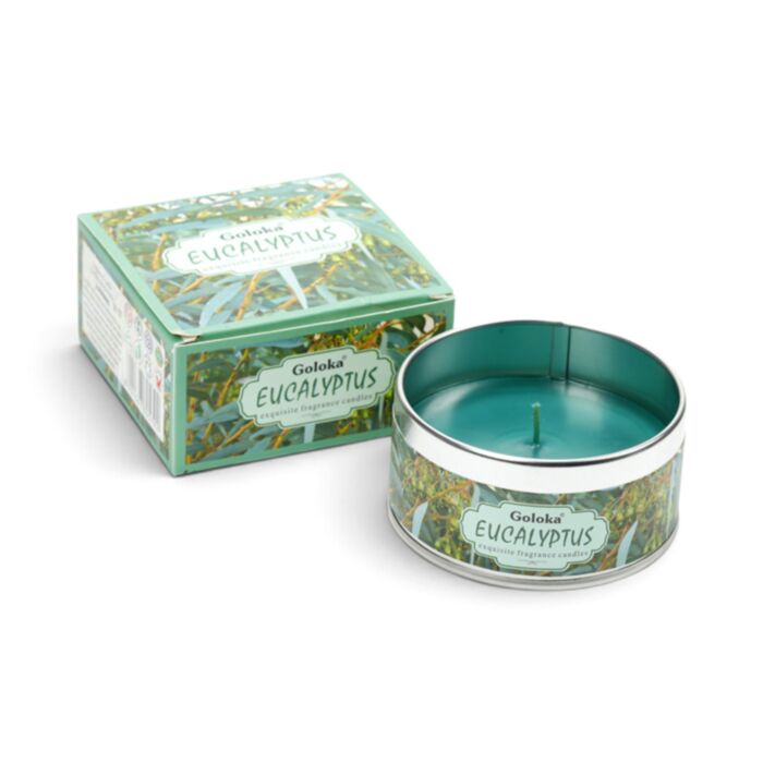 Goloka Eucalyptus Paraffine Wax Geurkaars in blik