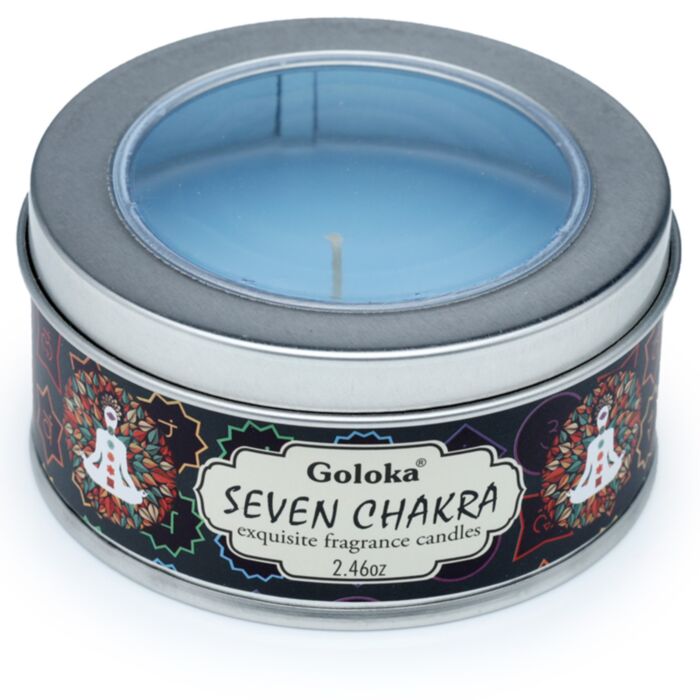 Goloka Zeven Chakras Paraffine Wax Geurkaars in blik