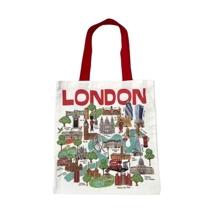 Londen Souvenir Iconen Herbruikbare Polykatoen Tas