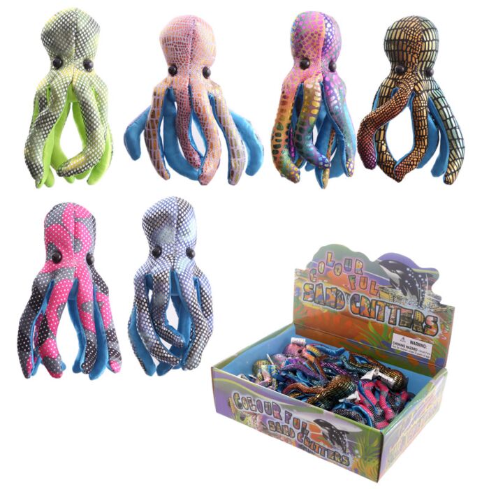 Octopus Dierenknuffels Zanddieren  13cm
