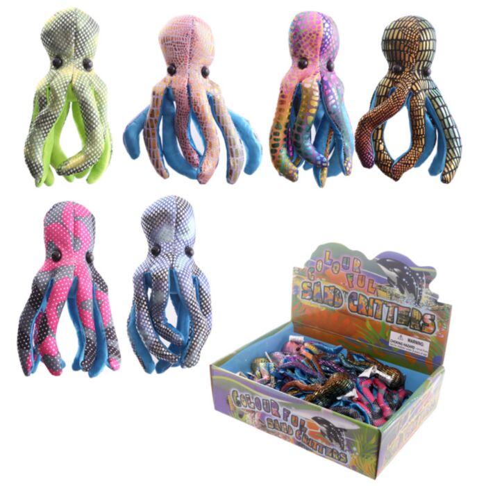 Octopus Dierenknuffels Zanddieren  13cm
