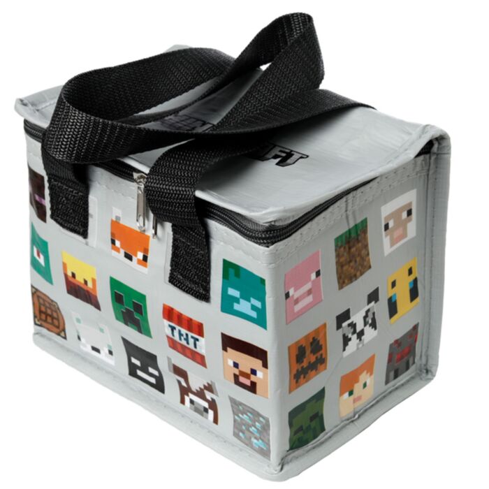 Minecraft gezichten RPET Duurzame Koeltas Lunchtas 