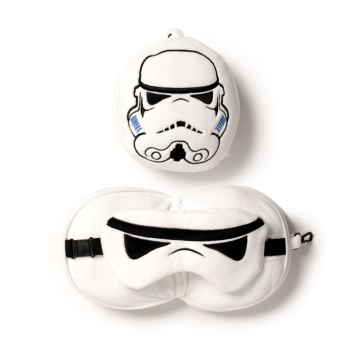 Relaxeazzz Pluche The Original Stormtrooper Rond Reiskussen & Slaapmasker