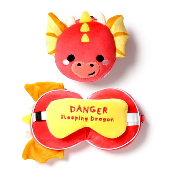 Relaxeazzz Adoramagics Draak Rond Reiskussen & Slaapmasker