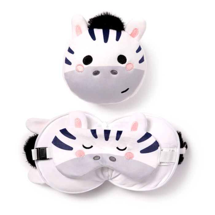 Relaxeazzz Adoramals Bali de Zebra Rond Reiskussen & Slaapmasker