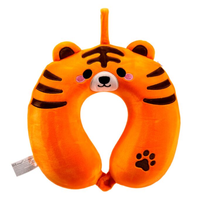 Relaxeazzz Tijger Adoramals Pluche Memory Foam Nekkussen