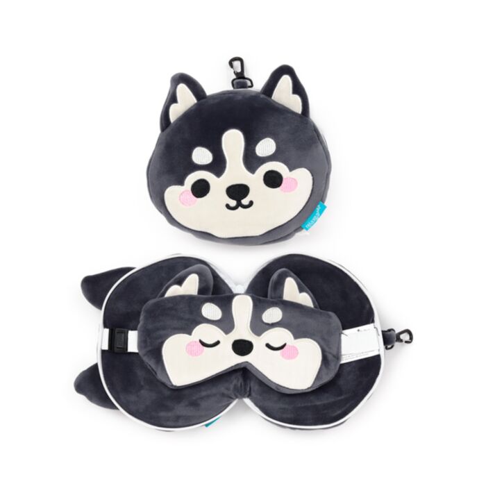 Relaxeazzz Luna de Husky Berg Dieren Reiskussen & Slaapmasker