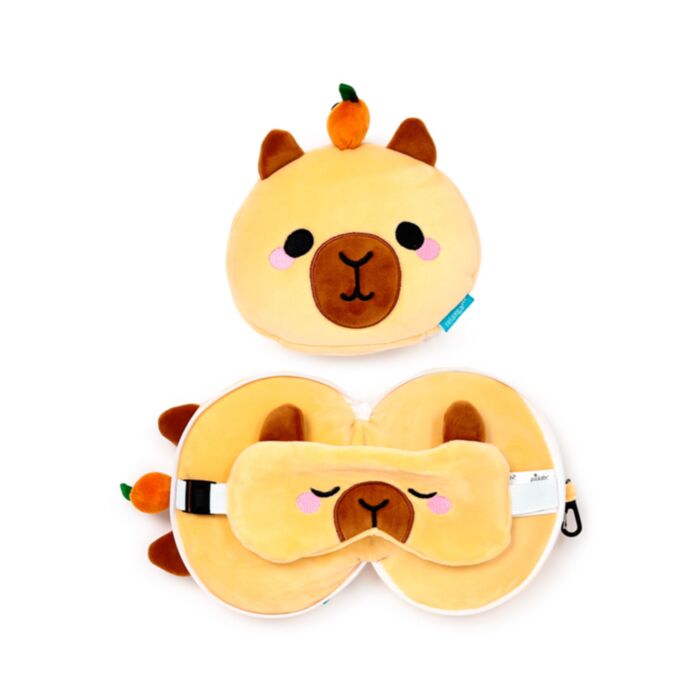 Relaxeazzz Duke de Capybara Reiskussen & Slaapmasker