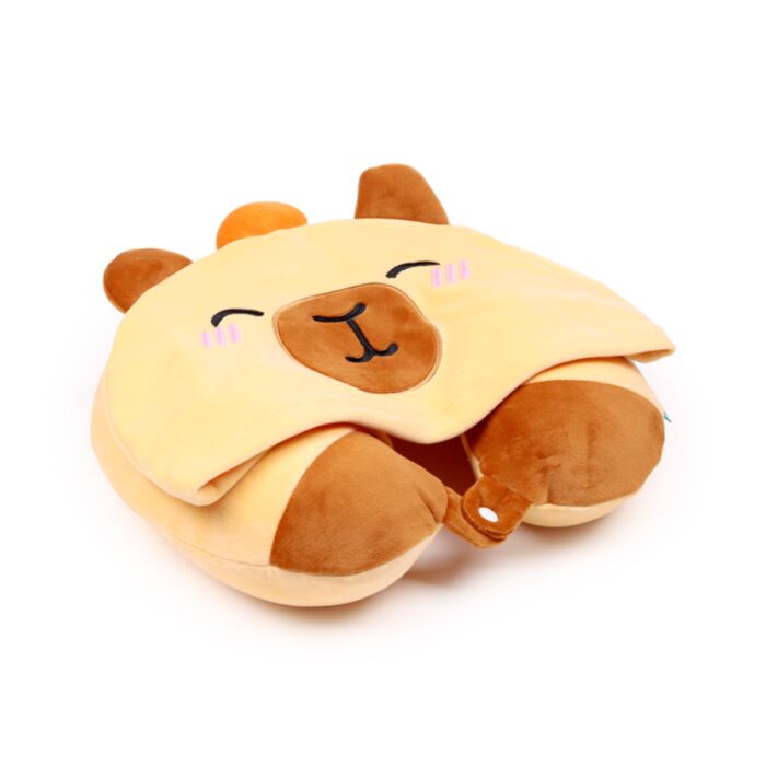 Hoodeazzz Duke de Capybara Memory Foam Reiskussen Capuchon