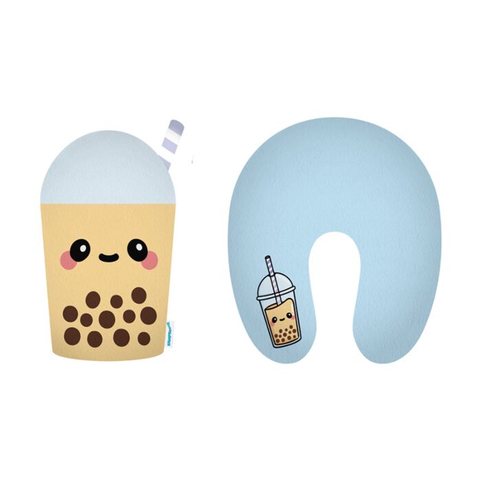 Swapseazzz Foodiemals Boba de Bubble Tea 2-in-1 Pluche Reiskussen