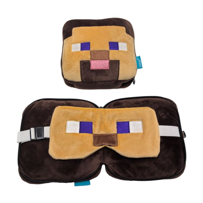 Relaxeazzz Minecraft Steve Reiskussen & Slaapmasker