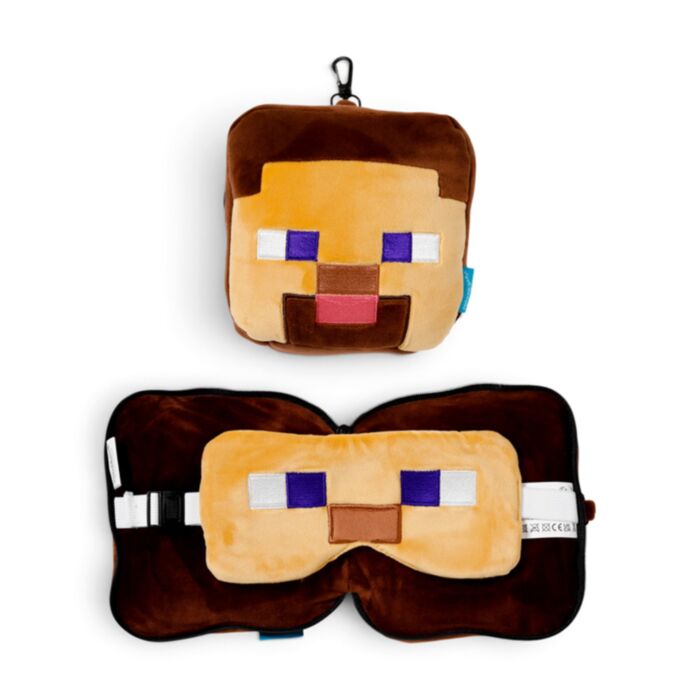 Relaxeazzz Minecraft Steve Reiskussen & Slaapmasker