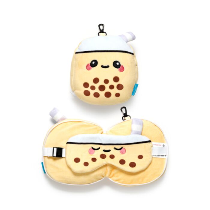 Relaxeazzz Foodiemals Bubble Tea Reiskussen & Slaapmasker