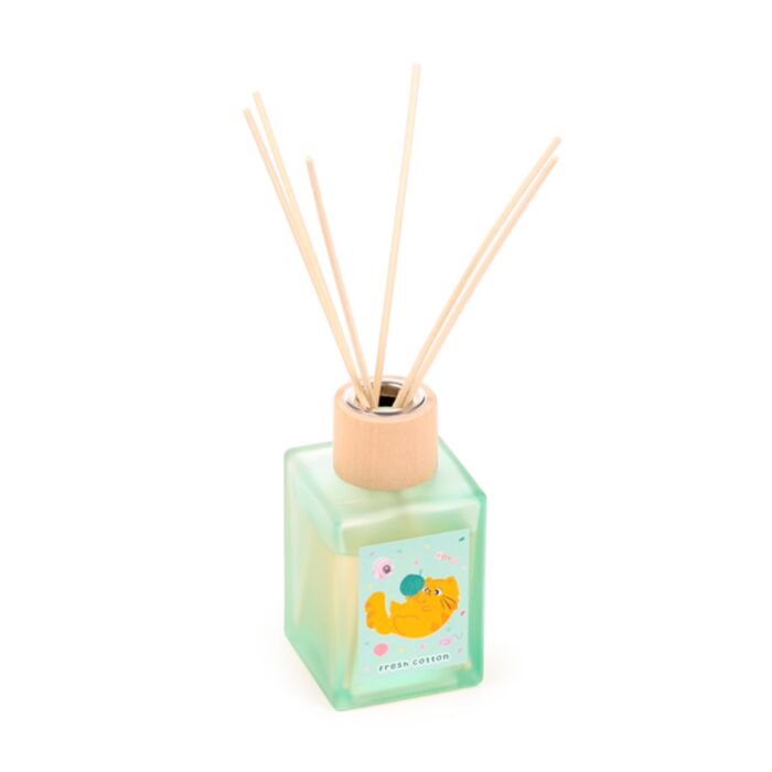 Beans & Co Katten Fris Katoen 100ml Geurstokjes Huisparfum