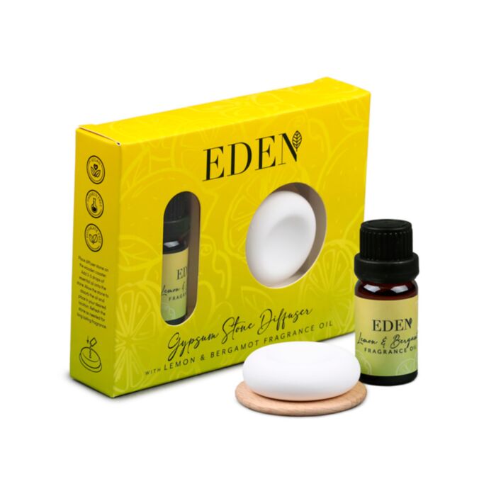 Eden Citroen & Bergamot Gipsstenen diffuser en geurolieset