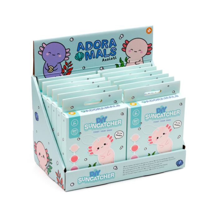 Adoramals Maddie de Axolotl Verf je eigen Suncatcher