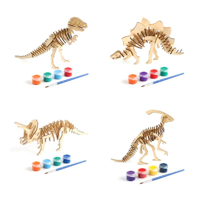 Dinosaurus Geraamte Verf-je-eigen Puzzeldecoratie