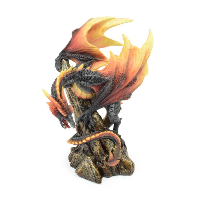 Dark Legends Fire & Charcoal  Draak op Rots