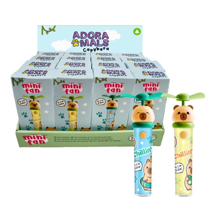 Adoramals Capybara Mini Ventilator Oplaadbaar USB