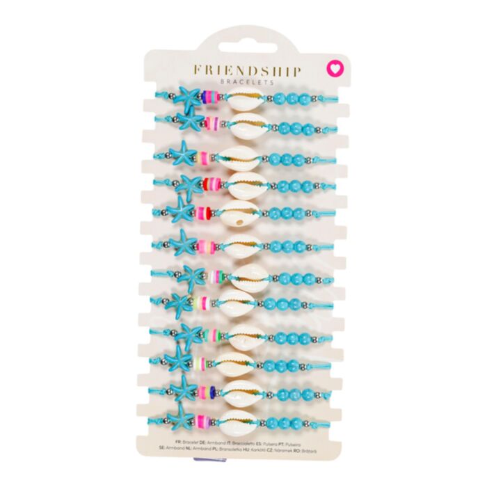 Mode Armbanden - Blauwe Kralen met Schelpen & Zeester