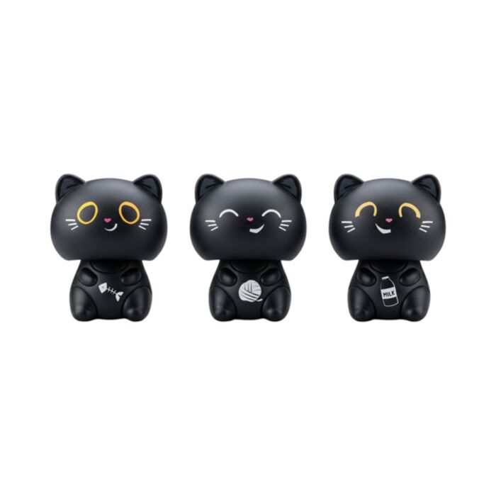 Lucky de Zwarte Katt Mini Solar Poppetje