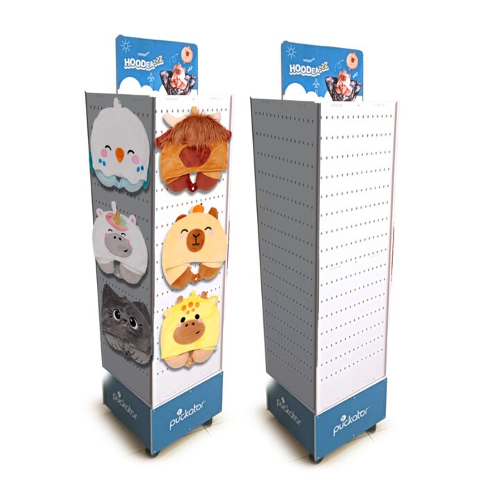 30 haken roterend FSDU Display voor Hoodeazzz Reiskussens