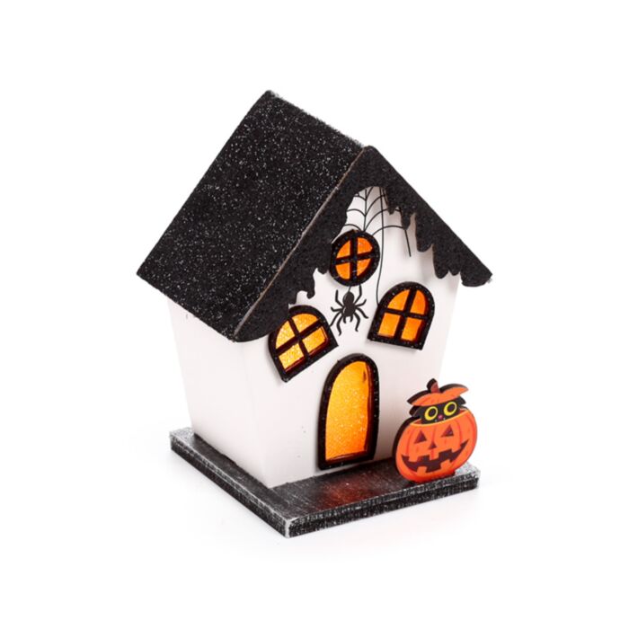 Griezelig Pompoen & Spinnen Huis Halloween LED Decoratie
