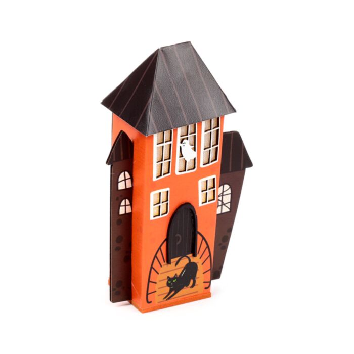 Griezelig Zwarte Kat & Spook Huis Halloween LED Decoratie