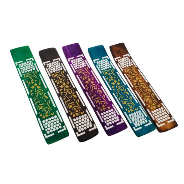 Honingraat patrron Mango Hout Wierookhouder Doos voor stokjes