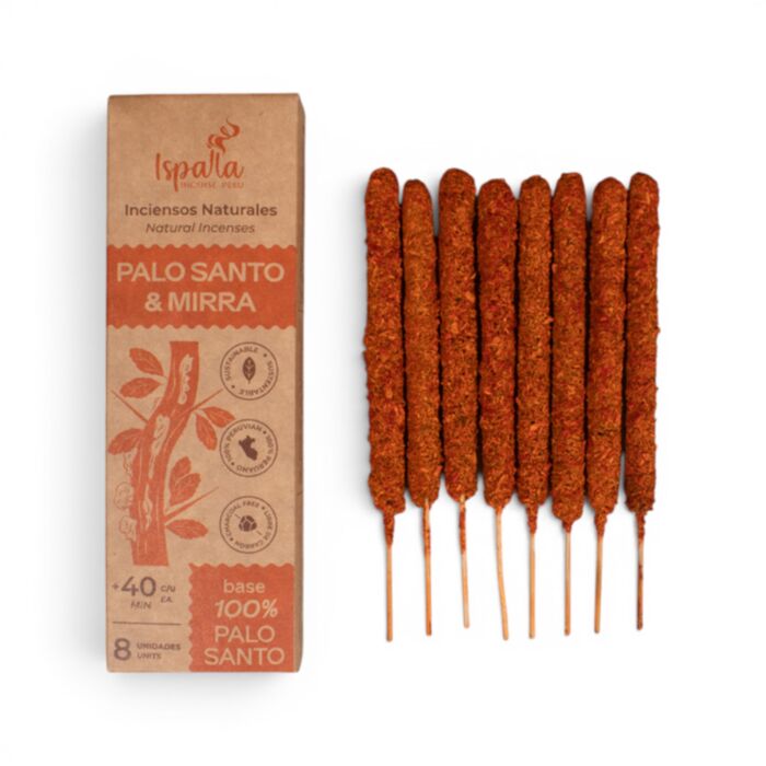 Ispalla Peruaanse Palo Santo & Mirre Dikke Wierook Stokjes