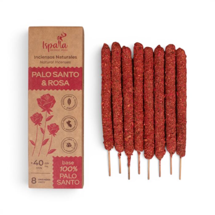 Ispalla Peruaanse Palo Santo & Rozen Dikke Wierook Stokjes