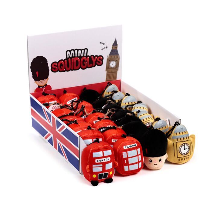 Squidglys Londen Souvenir Mini Sleutelhanger