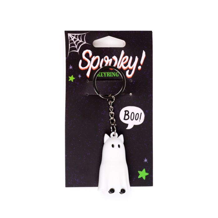 Spookachtige Kat 3D PVC Sleutelhanger