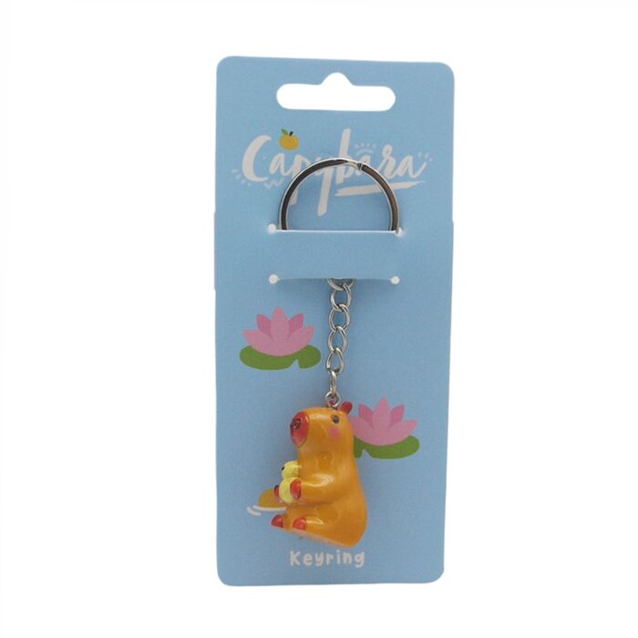 Capybara met Eend Sleutelhanger