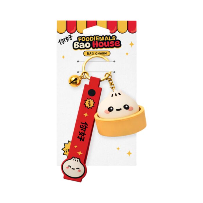 Foodiemals Bao House Bao Bun 3D Tas Bedeltje Sleutelhanger
