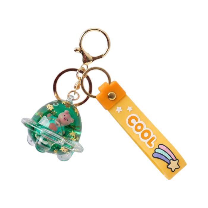 QuirKeys Ruimteschip Varken PVC Tasbedel met vloeistof