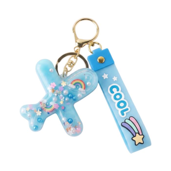 QuirKeys Regenboog Vliegtuig PVC Tasbedel met vloeistof