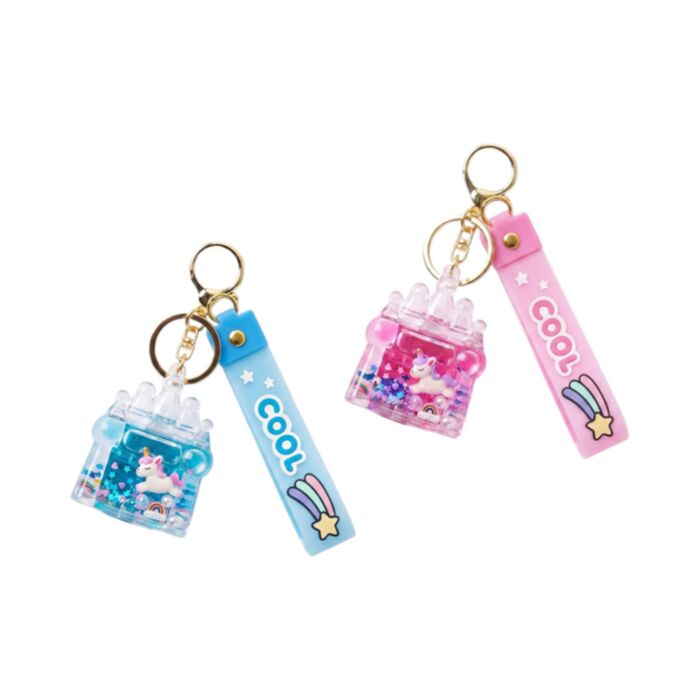 QuirKeys Eenhoorn Kasteel PVC Tasbedel met vloeistof