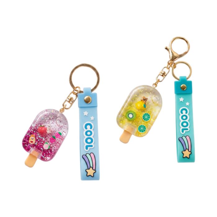 QuirKeys Fruit Ijslollie PVC Tasbedel met vloeistof