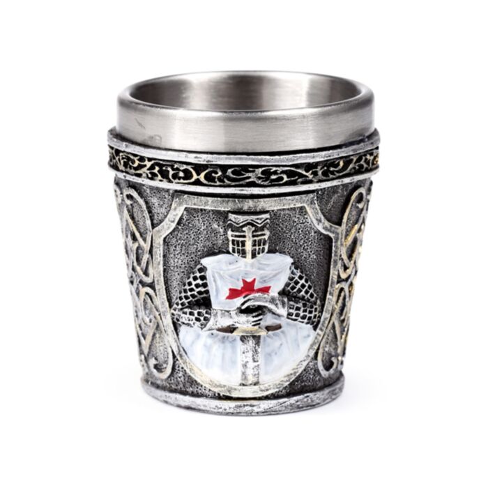 Middeleeuwse Witte Ridder Borrelglaasje Shot Glas