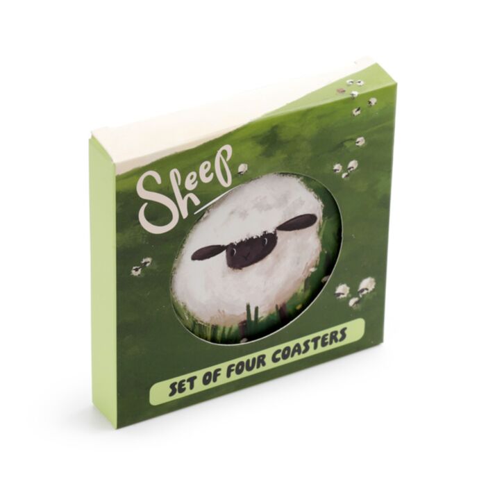 Schapen Set 4 Onderzetters