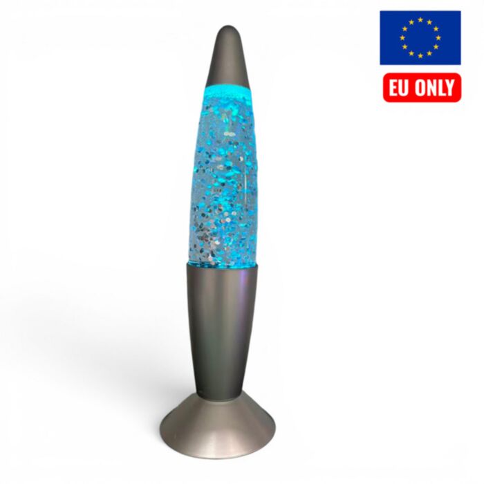 Kleurveranderende USB glitterlamp - Zilver